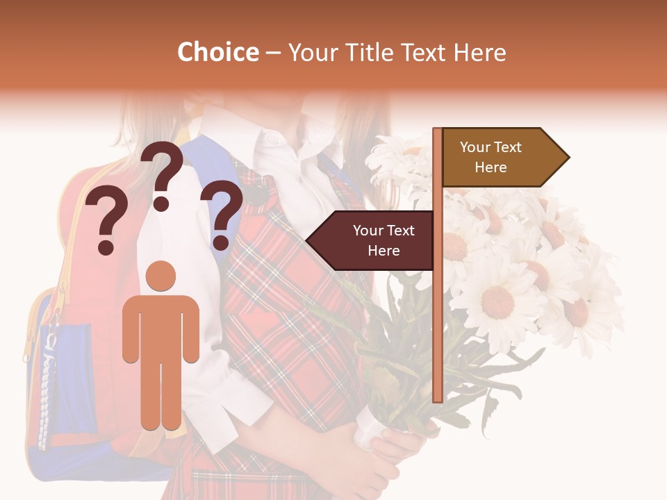 Uniform Schoolgirl Literature PowerPoint Template