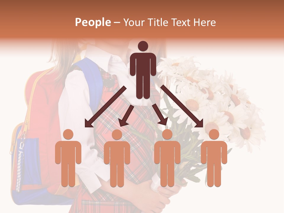 Uniform Schoolgirl Literature PowerPoint Template