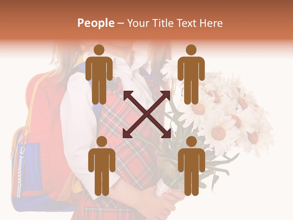 Uniform Schoolgirl Literature PowerPoint Template