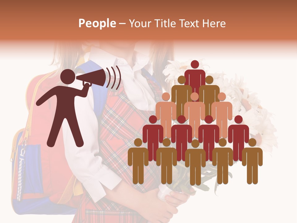 Uniform Schoolgirl Literature PowerPoint Template