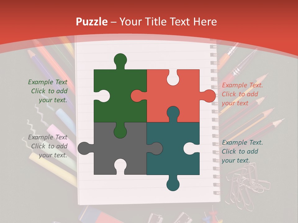 Scissors Magnifier Elementary PowerPoint Template