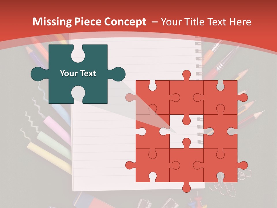 Scissors Magnifier Elementary PowerPoint Template