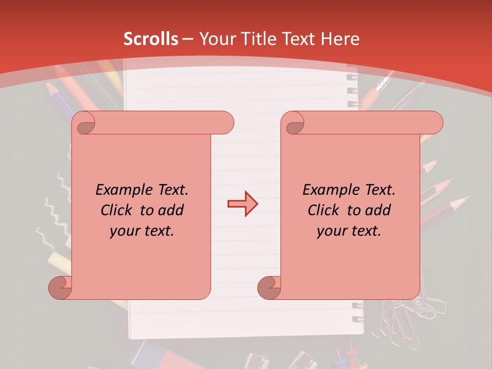 Scissors Magnifier Elementary PowerPoint Template