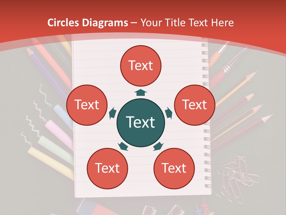 Scissors Magnifier Elementary PowerPoint Template