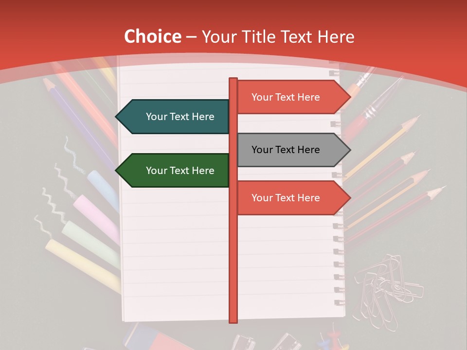 Scissors Magnifier Elementary PowerPoint Template