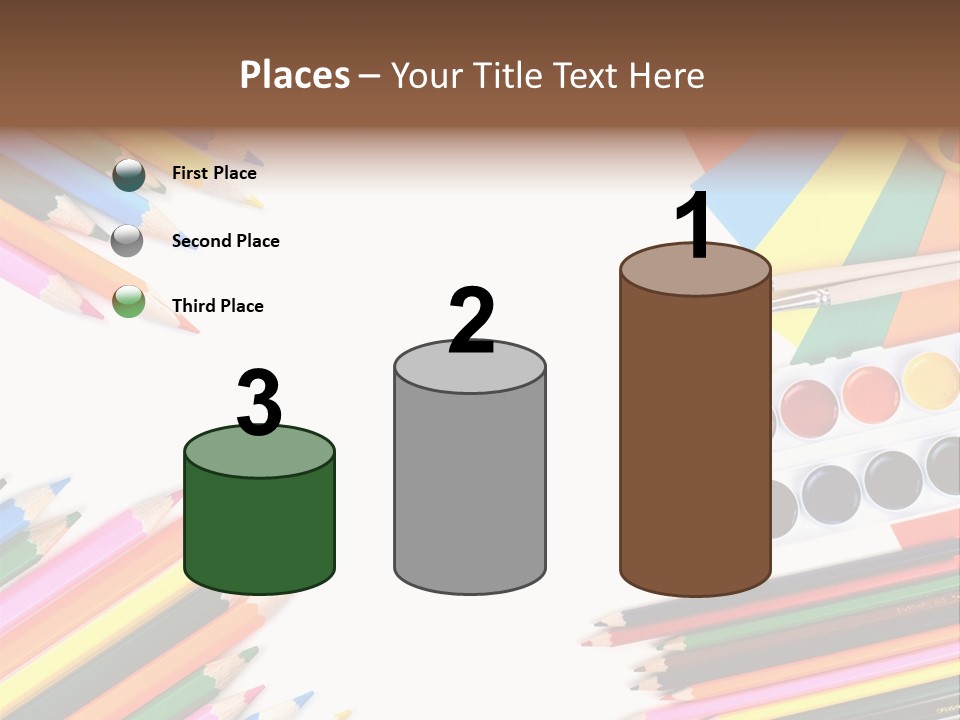 Desk Primary Pen PowerPoint Template