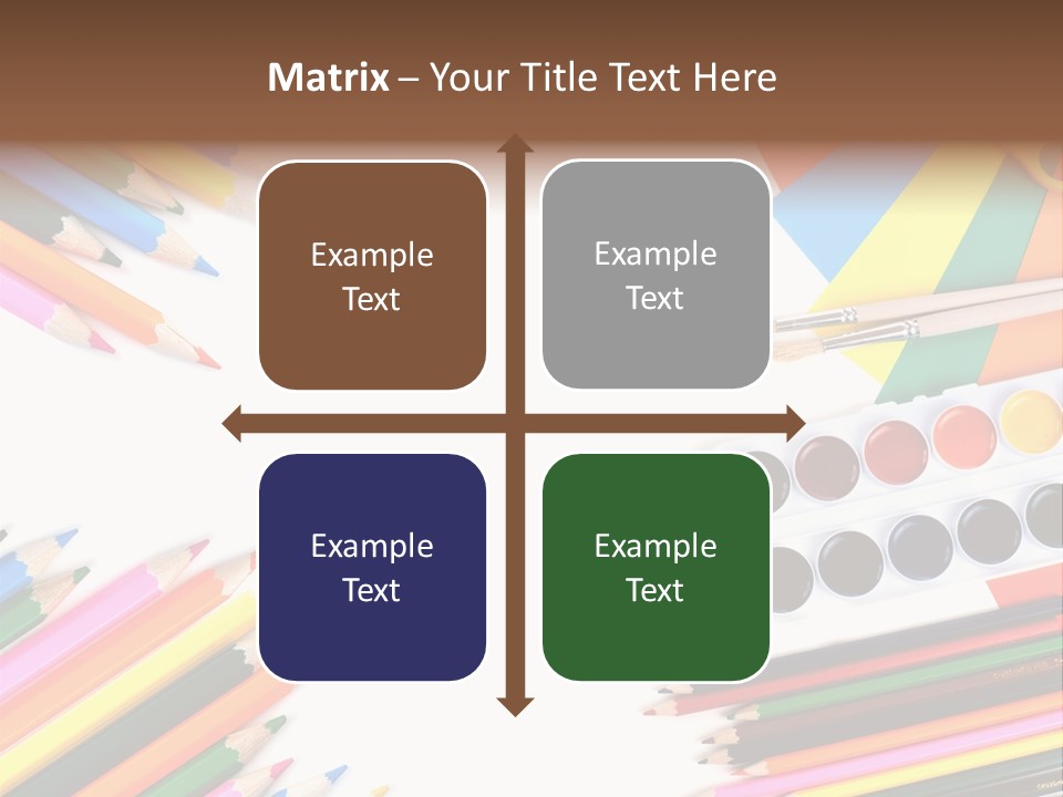 Desk Primary Pen PowerPoint Template