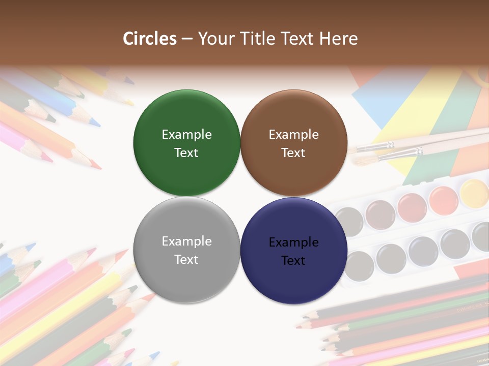 Desk Primary Pen PowerPoint Template