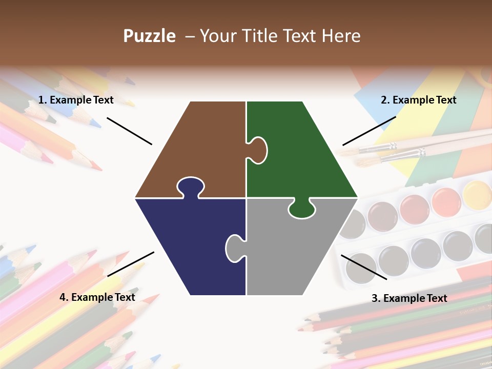 Desk Primary Pen PowerPoint Template