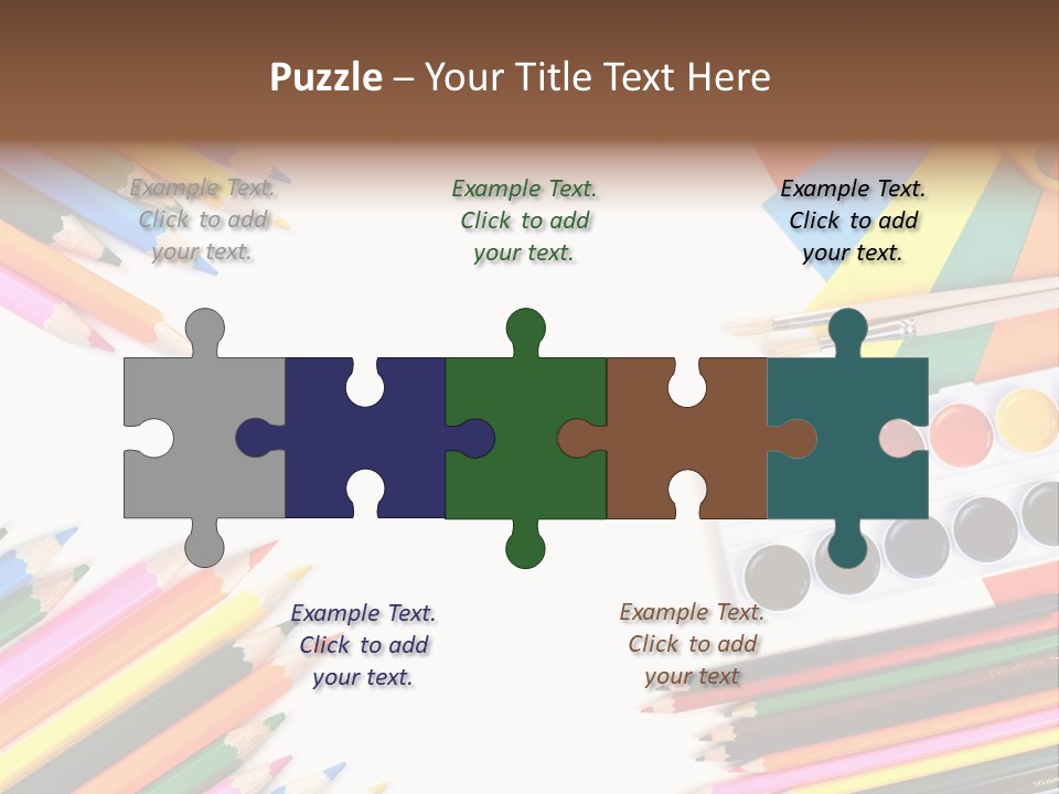 Desk Primary Pen PowerPoint Template