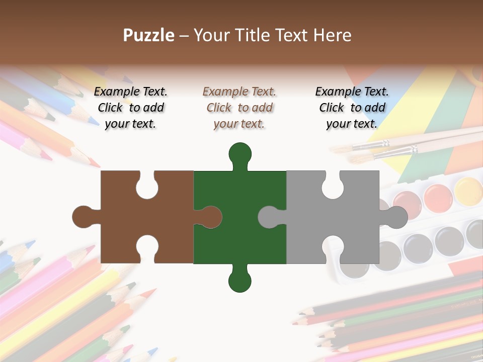 Desk Primary Pen PowerPoint Template