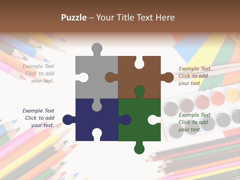 Desk Primary Pen PowerPoint Template