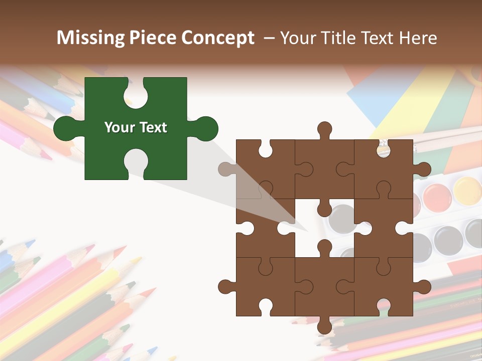 Desk Primary Pen PowerPoint Template