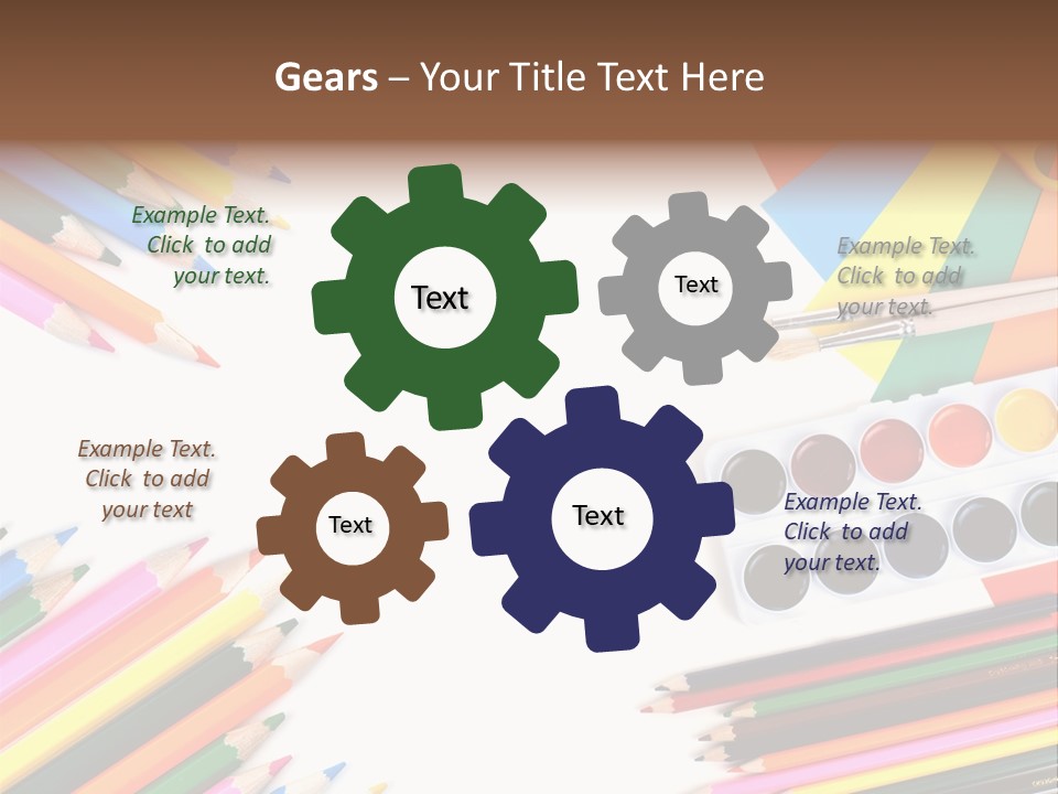 Desk Primary Pen PowerPoint Template