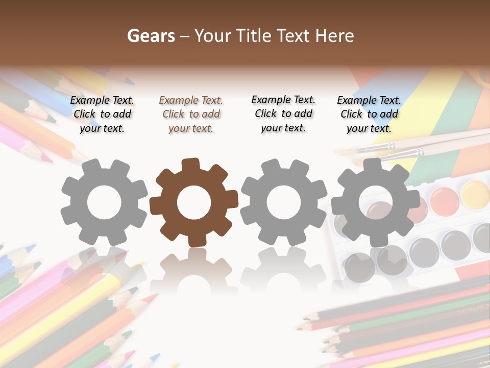 Desk Primary Pen PowerPoint Template