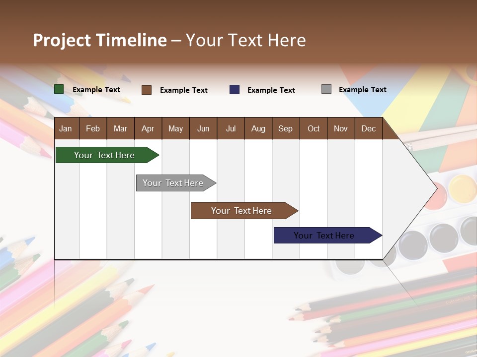 Desk Primary Pen PowerPoint Template