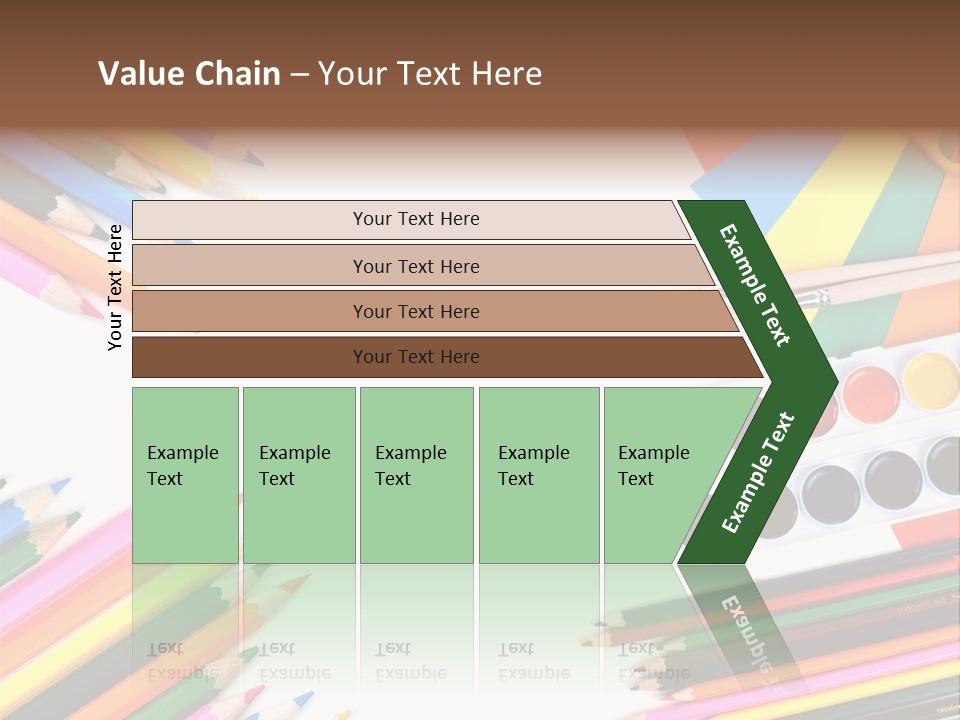 Desk Primary Pen PowerPoint Template