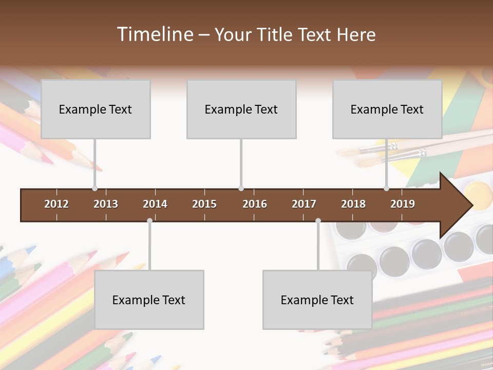 Desk Primary Pen PowerPoint Template