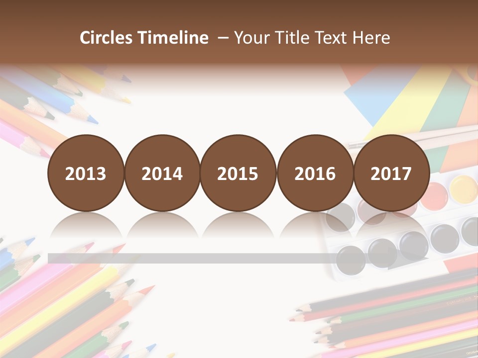 Desk Primary Pen PowerPoint Template