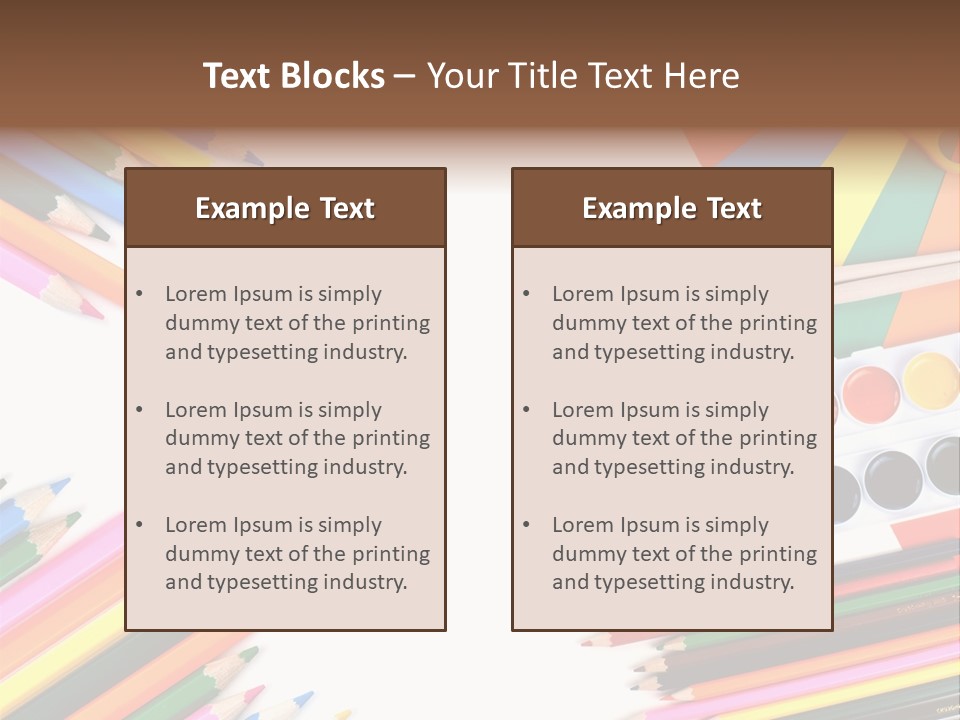 Desk Primary Pen PowerPoint Template