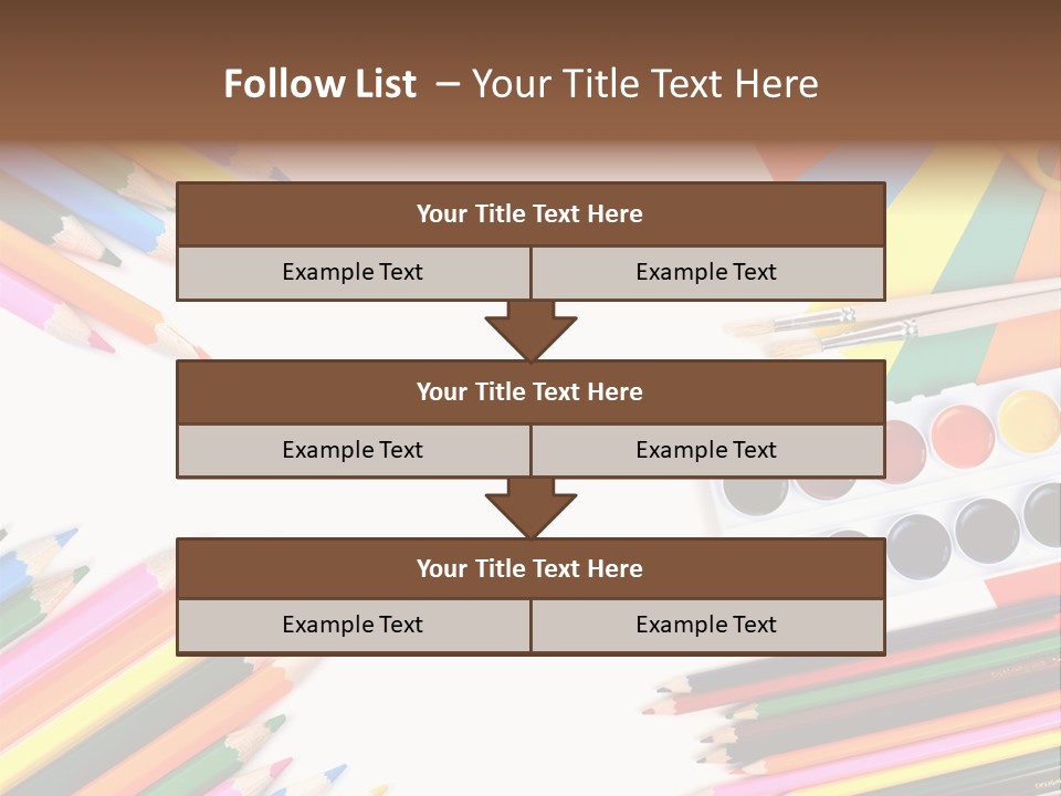 Desk Primary Pen PowerPoint Template