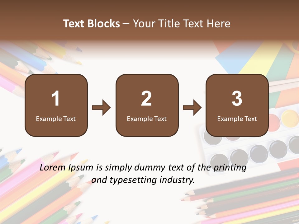 Desk Primary Pen PowerPoint Template