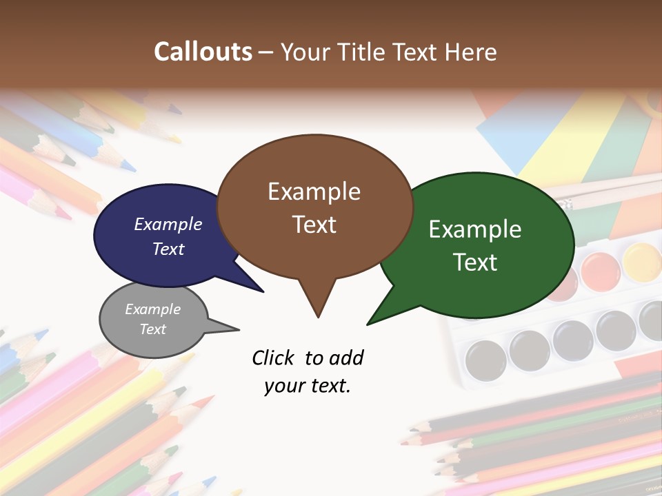 Desk Primary Pen PowerPoint Template
