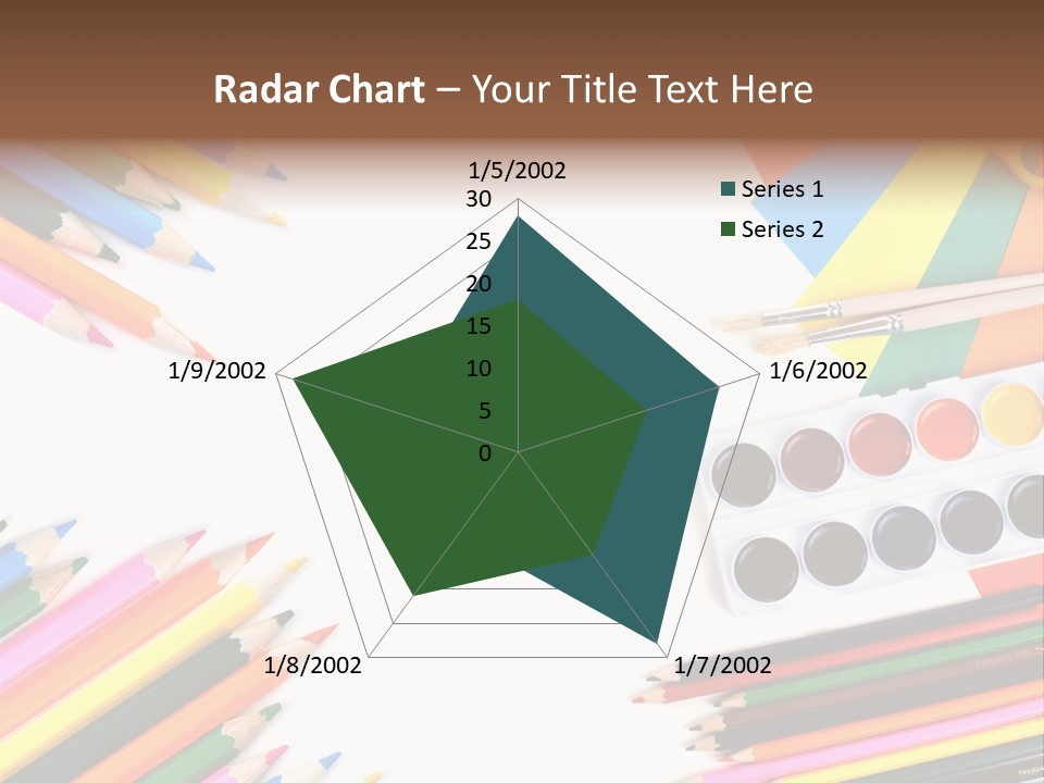 Desk Primary Pen PowerPoint Template