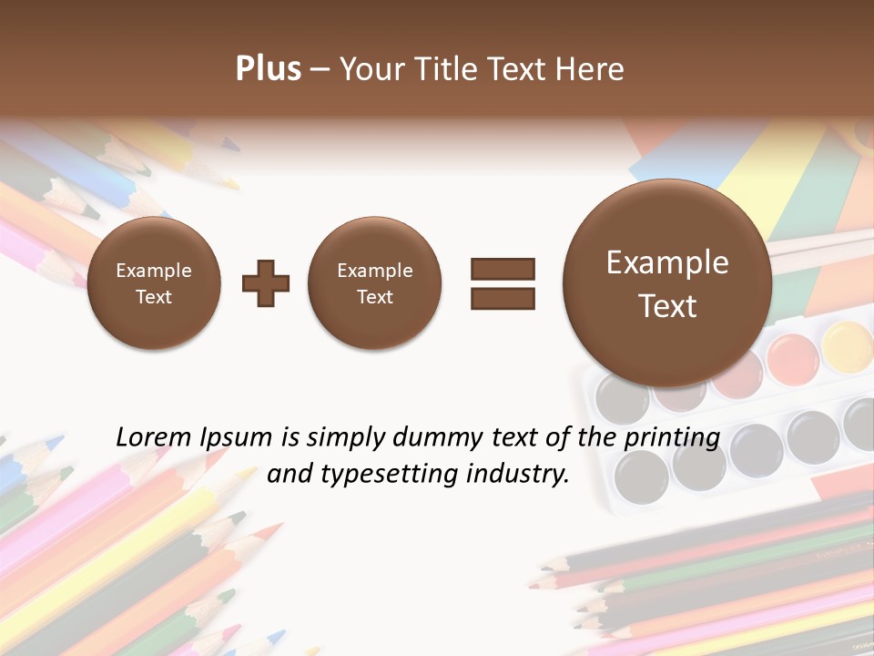Desk Primary Pen PowerPoint Template