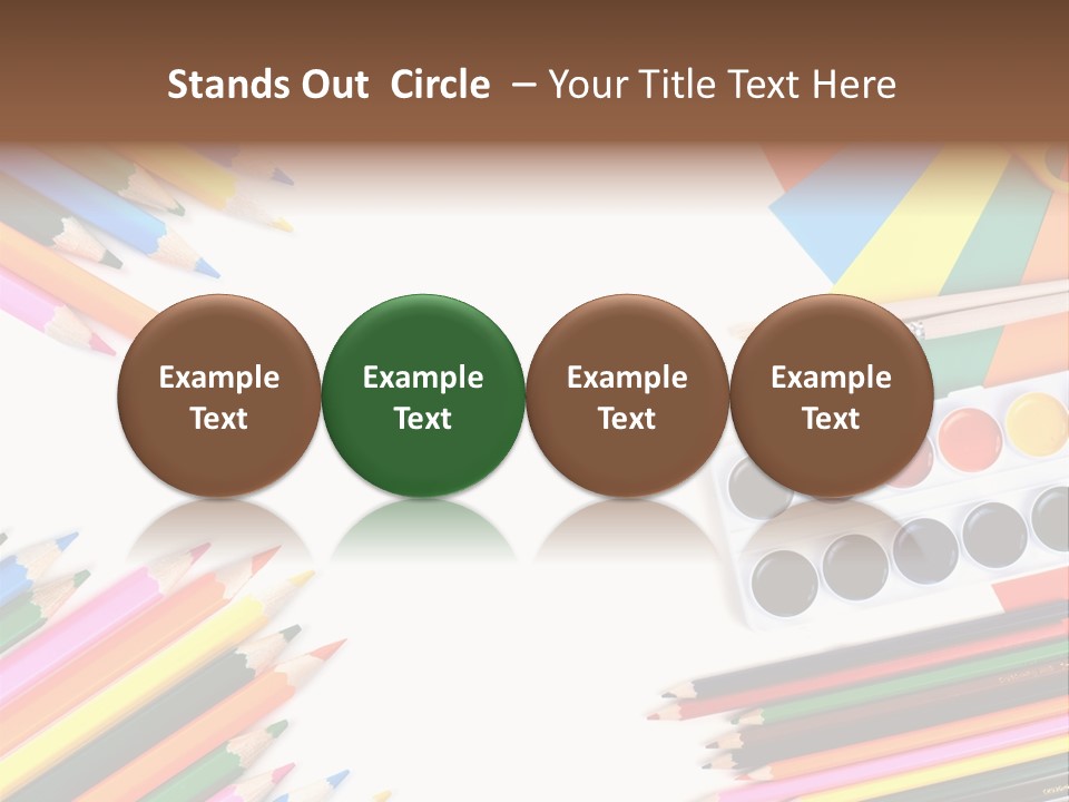 Desk Primary Pen PowerPoint Template