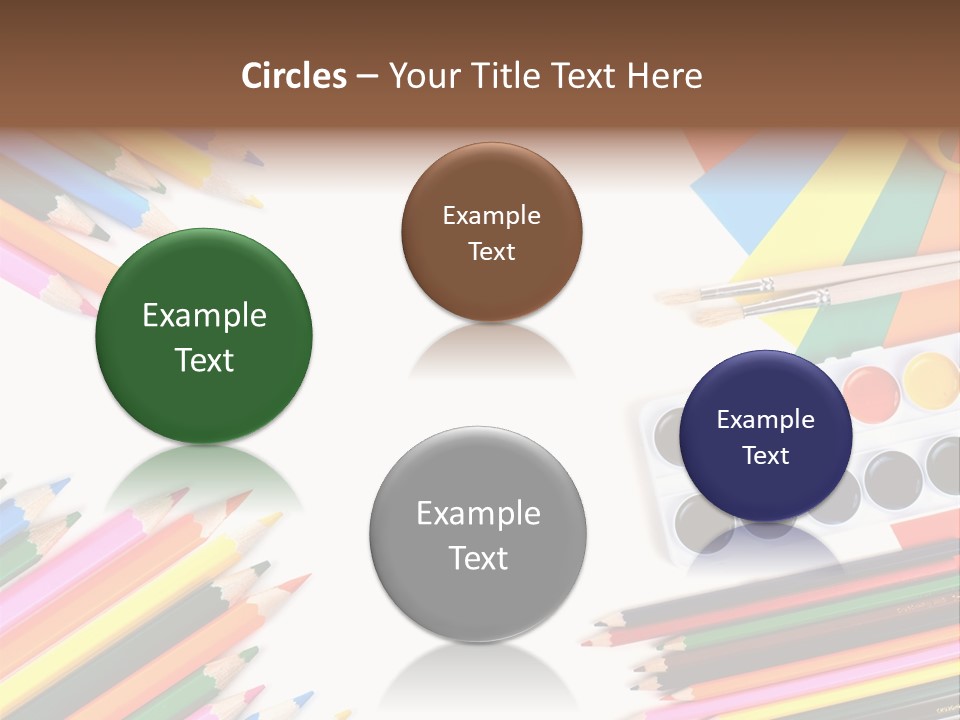 Desk Primary Pen PowerPoint Template