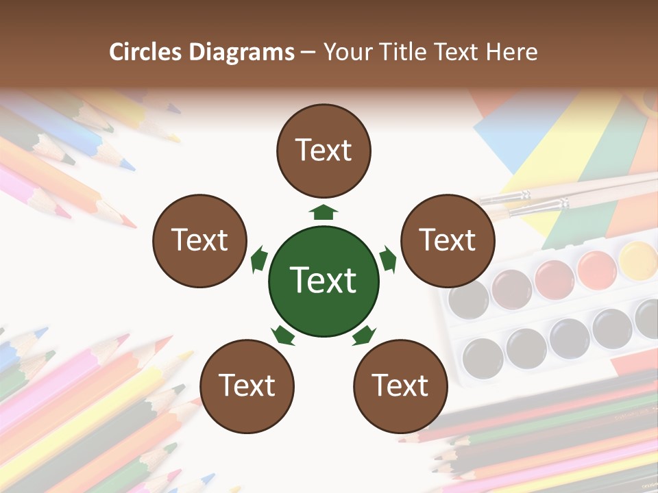 Desk Primary Pen PowerPoint Template