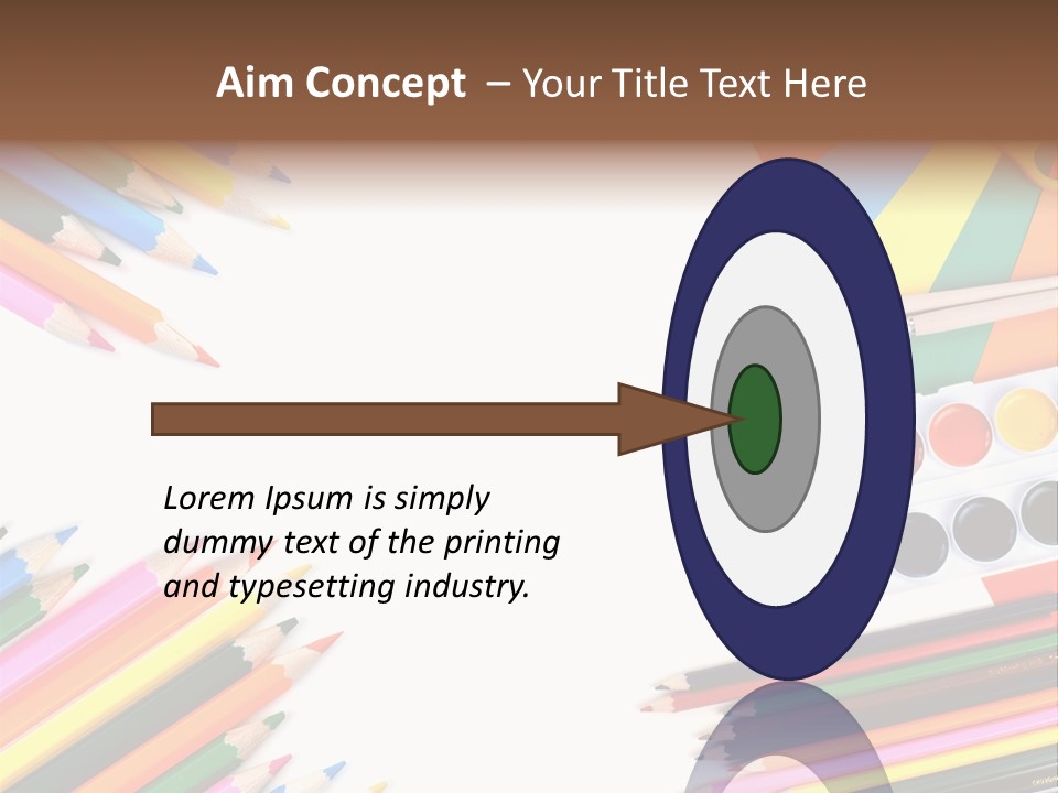 Desk Primary Pen PowerPoint Template