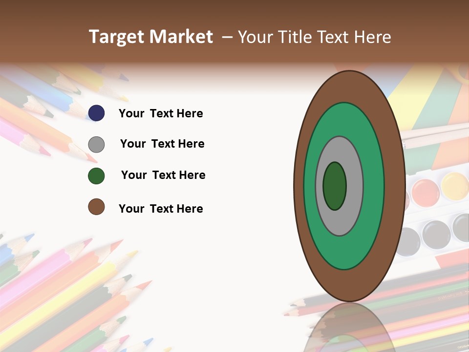 Desk Primary Pen PowerPoint Template