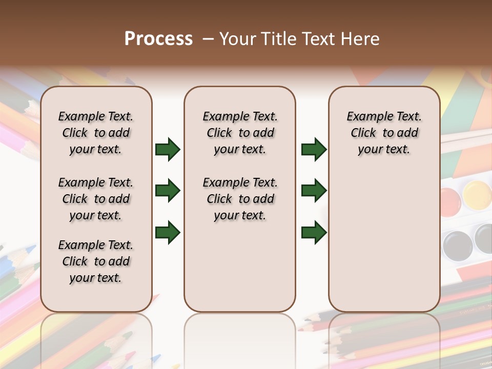 Desk Primary Pen PowerPoint Template