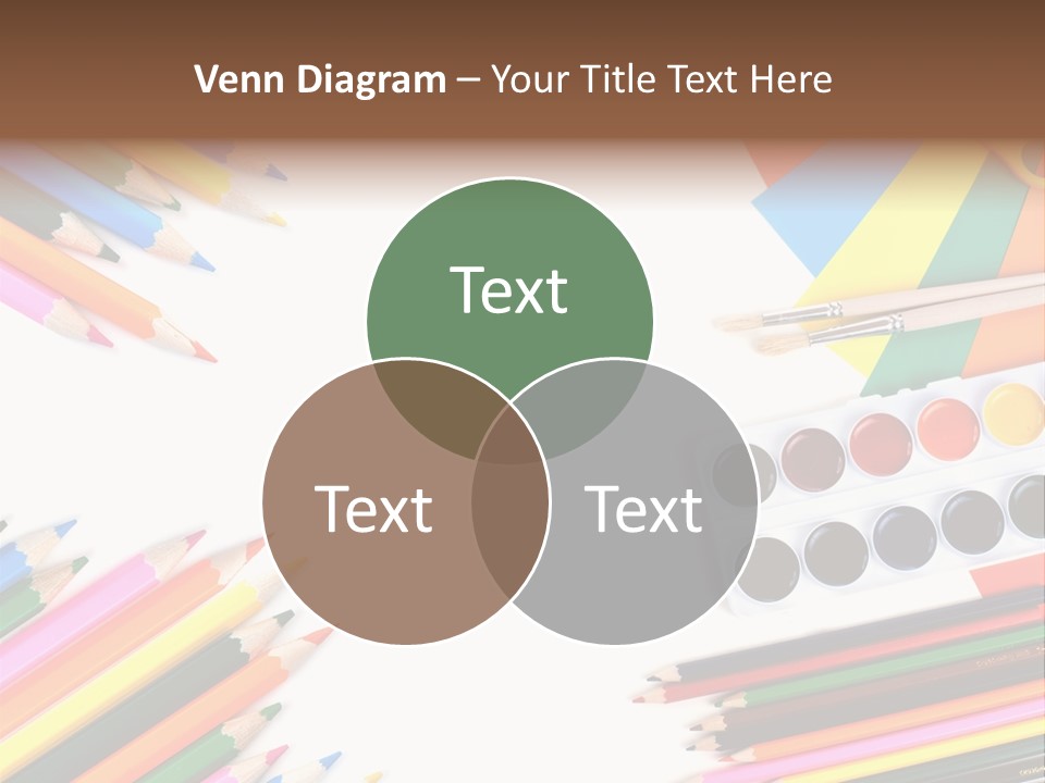 Desk Primary Pen PowerPoint Template
