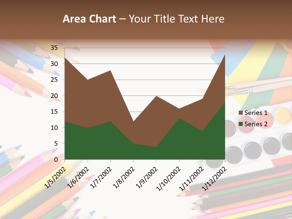 Desk Primary Pen PowerPoint Template