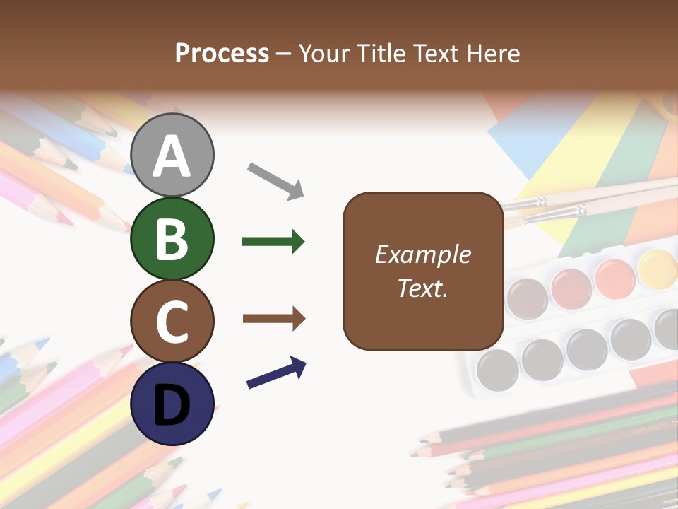 Desk Primary Pen PowerPoint Template