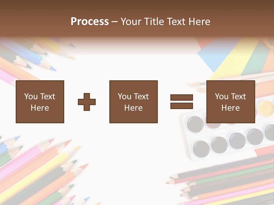 Desk Primary Pen PowerPoint Template
