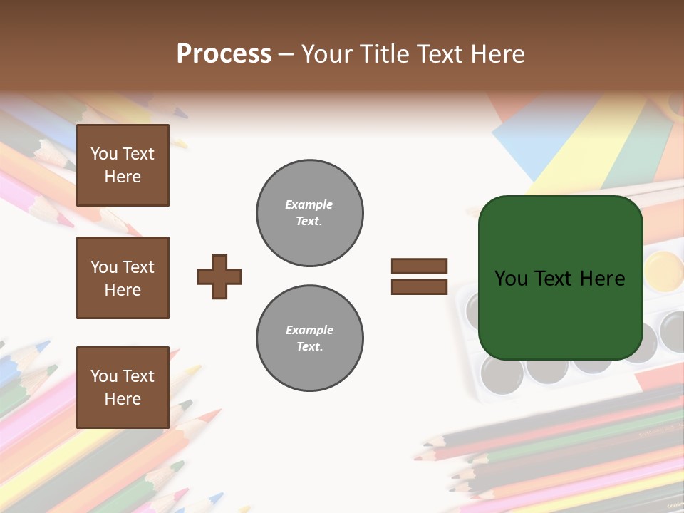 Desk Primary Pen PowerPoint Template
