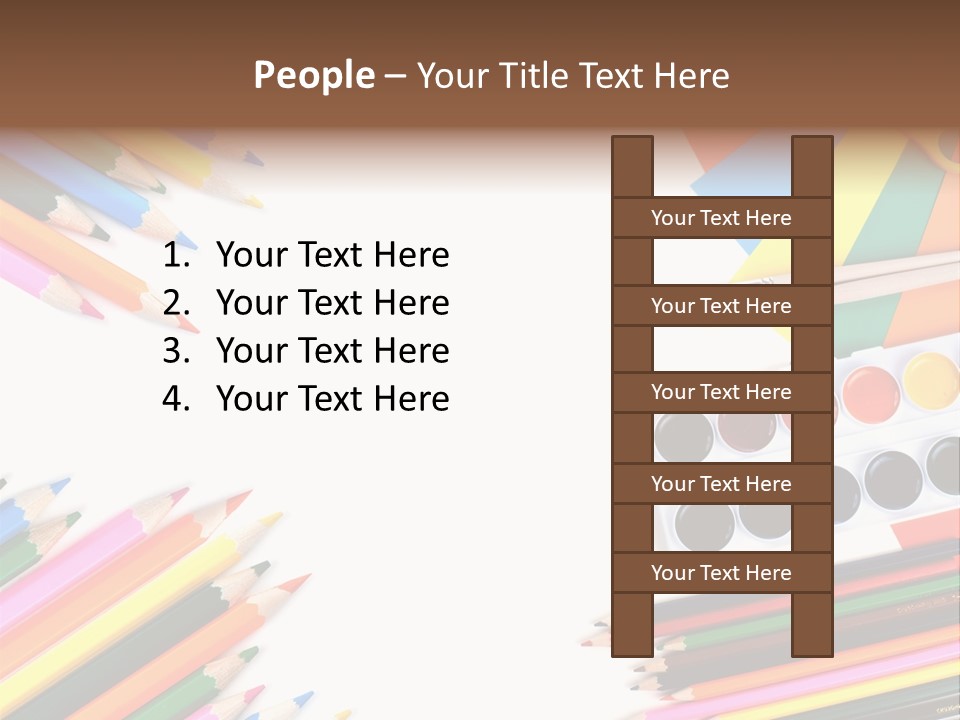 Desk Primary Pen PowerPoint Template