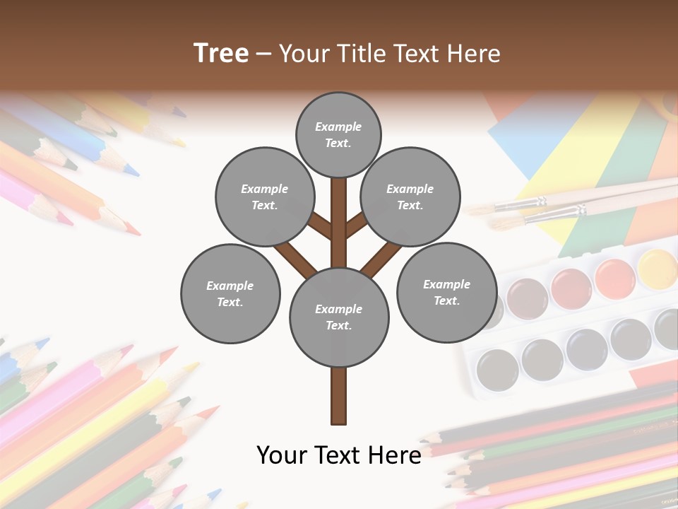 Desk Primary Pen PowerPoint Template
