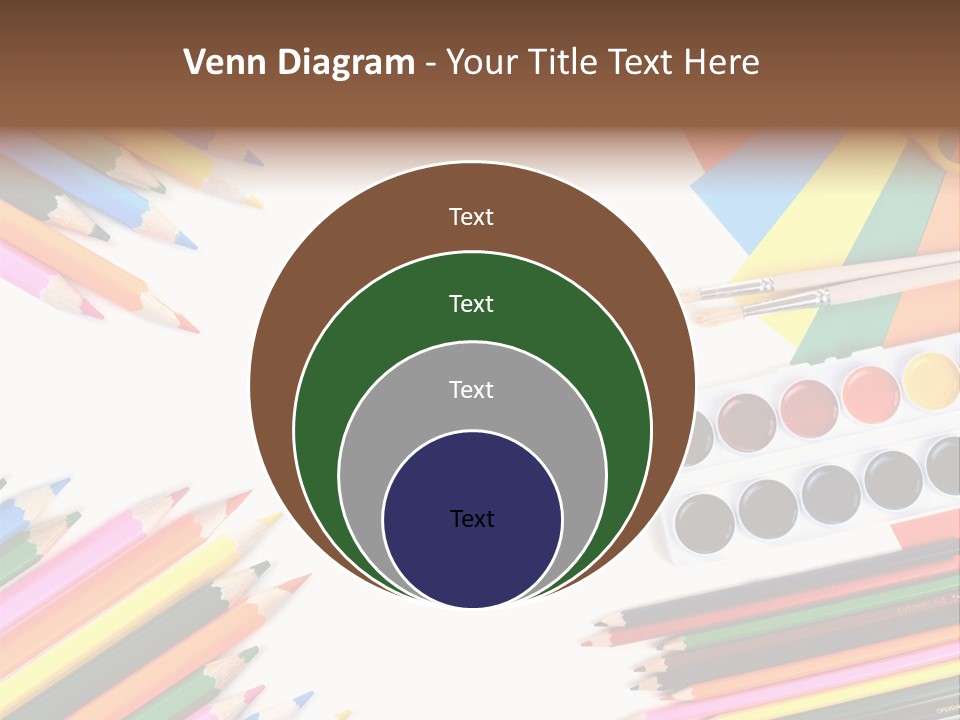 Desk Primary Pen PowerPoint Template