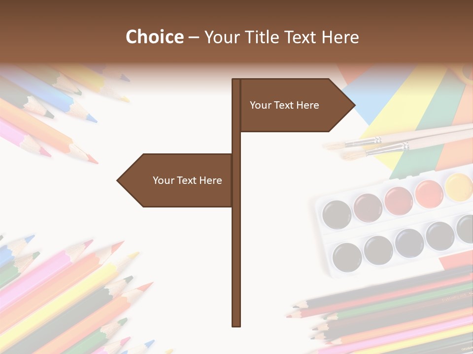Desk Primary Pen PowerPoint Template