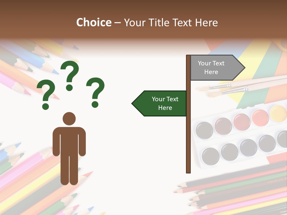 Desk Primary Pen PowerPoint Template