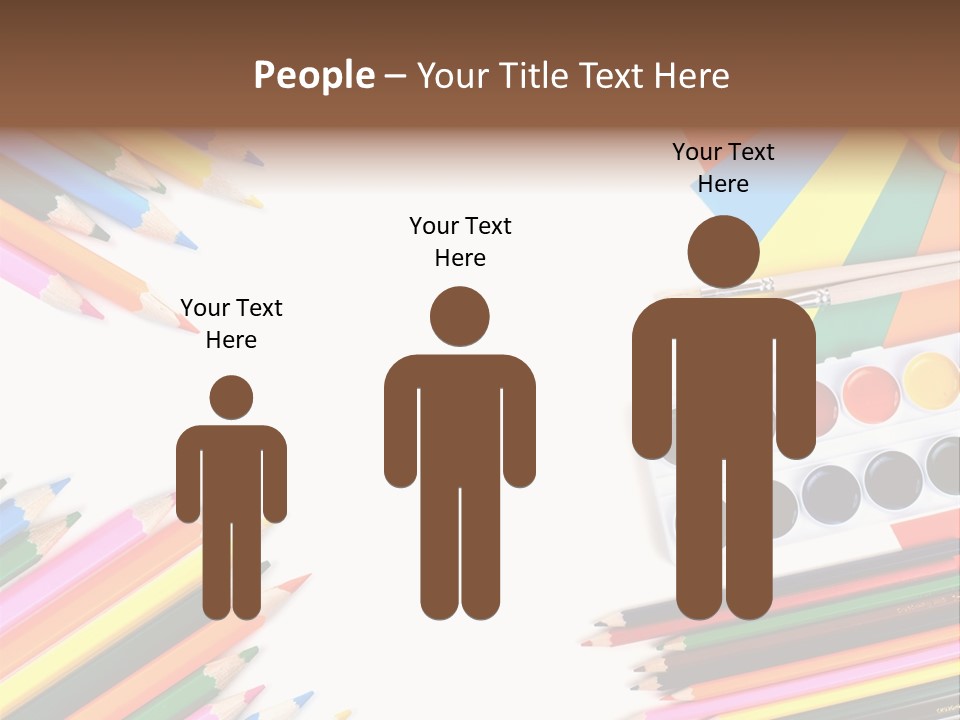 Desk Primary Pen PowerPoint Template