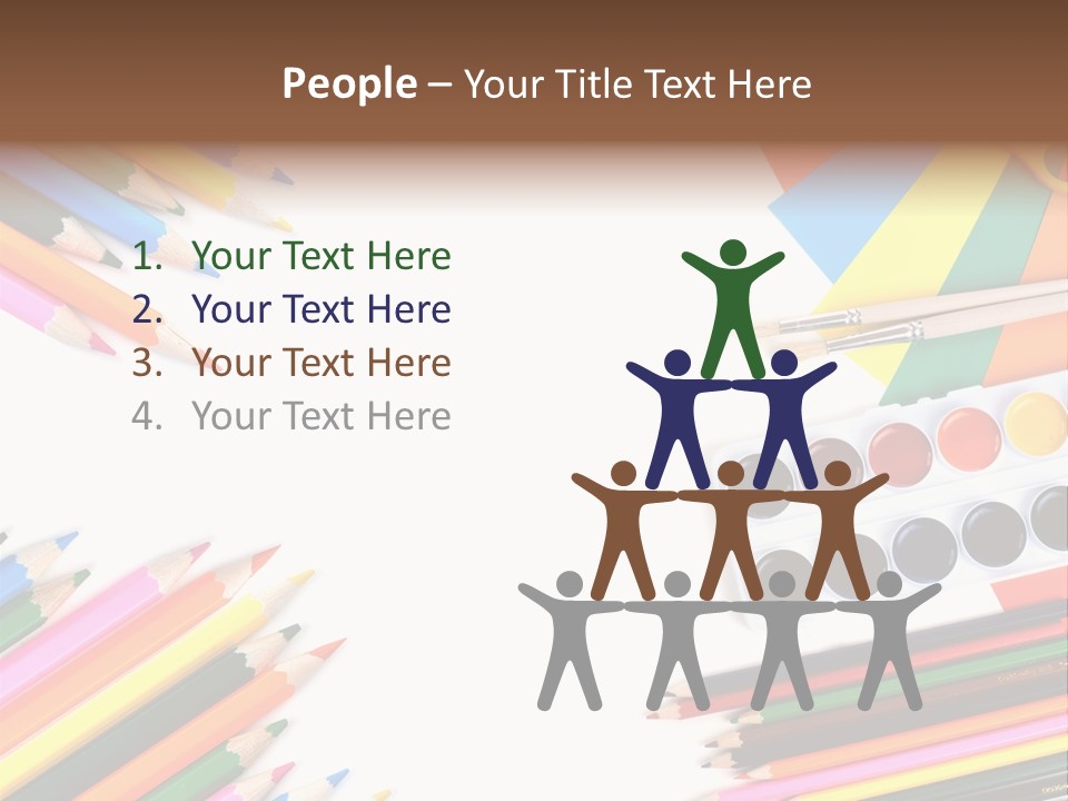 Desk Primary Pen PowerPoint Template