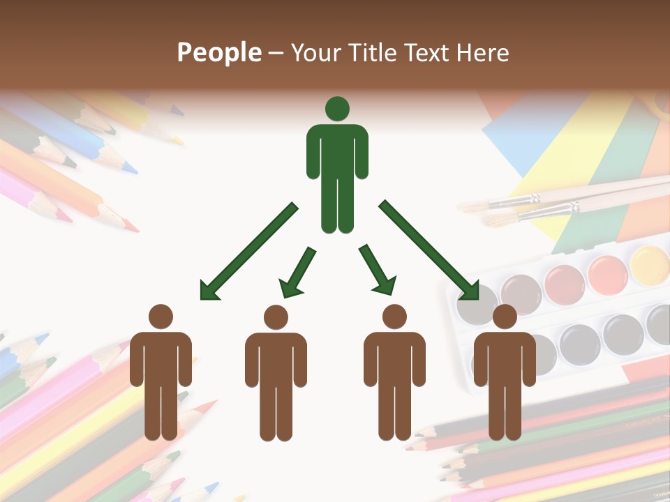 Desk Primary Pen PowerPoint Template