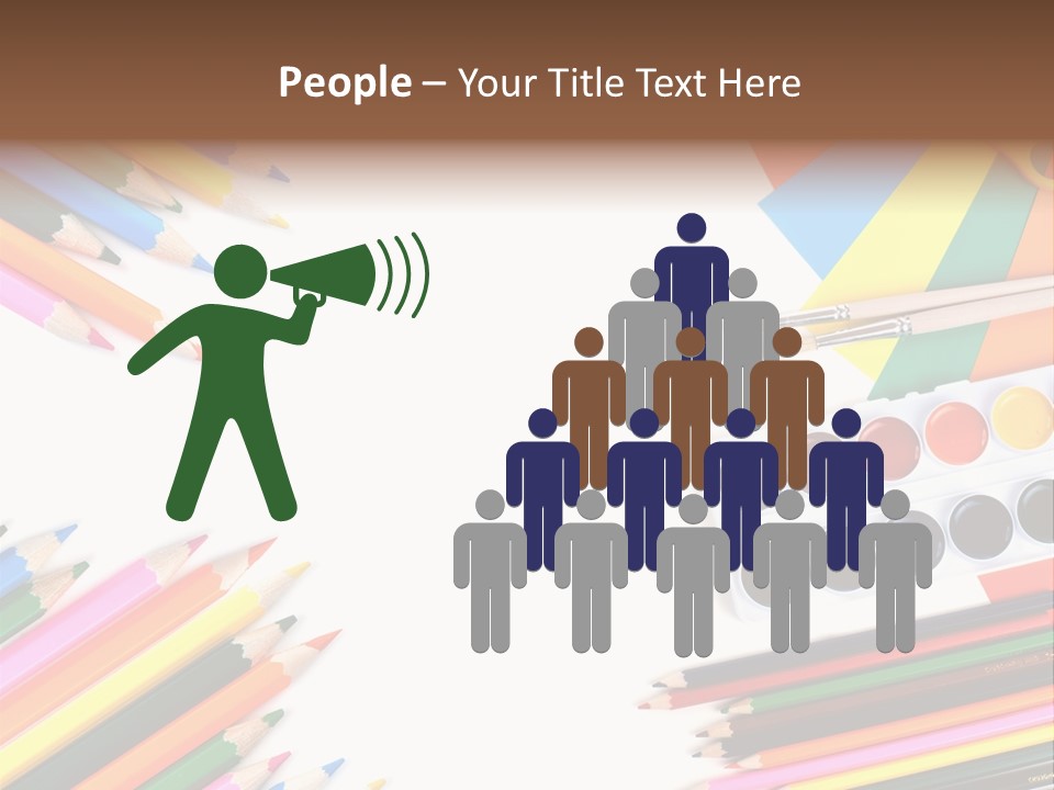 Desk Primary Pen PowerPoint Template