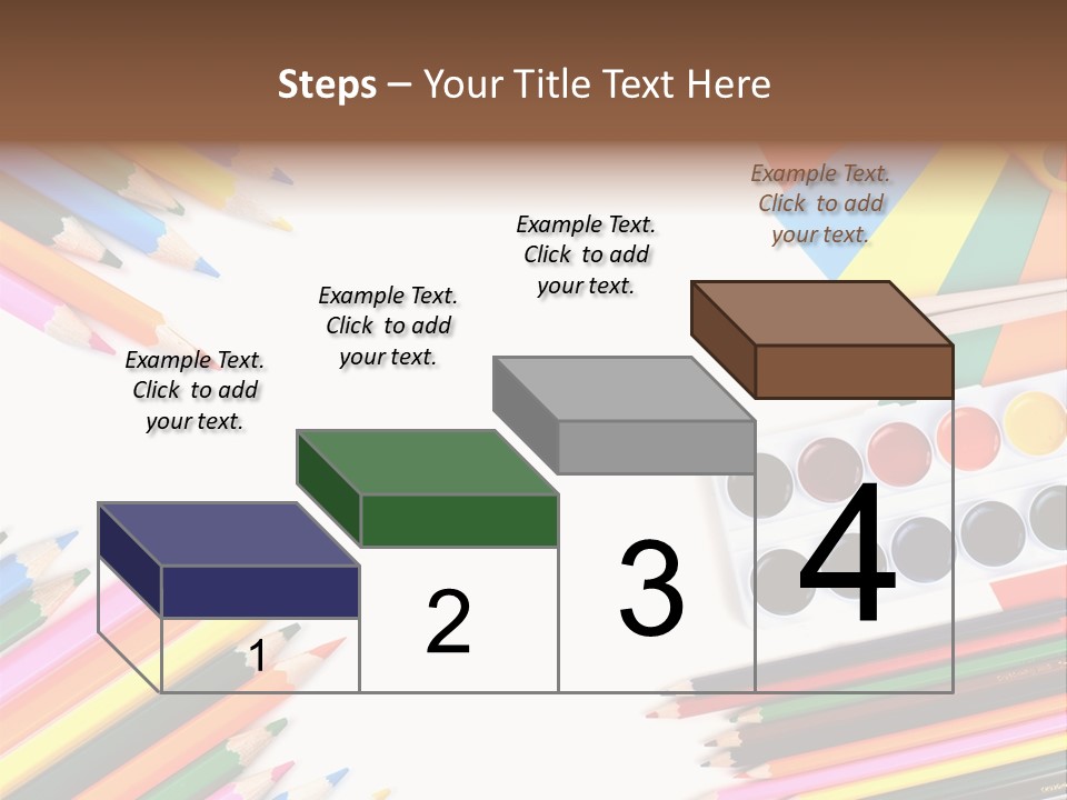 Desk Primary Pen PowerPoint Template